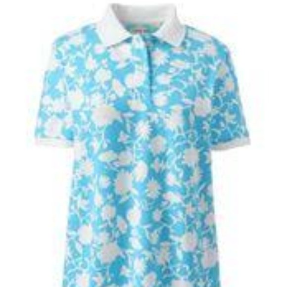 Land's End Short Sleeve Supima Polo Short - Picture 2 of 6